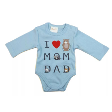 ABR Hosszú ujjú pamut body - Kék - Mom Dad (50) kombidressz, body