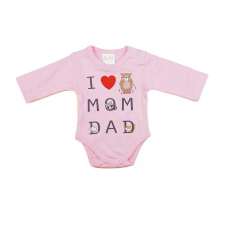 ABR Hosszú ujjú pamut body - Rózsaszín - Mom Dad (68) kombidressz, body