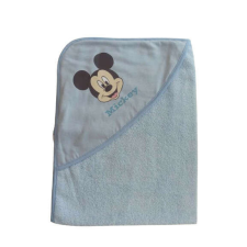  ABR Kapucnis frottír törölköző Mickey egér mintával 70x90cm - Kék babatörülköző, kifogó