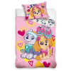 Ábránd Mancs őrjárat/Paw Patrol ágyneműhuzat, Pink (90x140 + 40x55 cm)