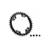 Absolute Black CX OVAL első lánckerék 42T, 4x110 mm (aszimmetrikus), 1x10-12s, narrow-wide, alumínium, fekete