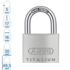 Abus 64TI/30 KA6311 egységkulcsos lakat lakat