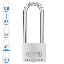 Abus 64TI/40HB63 KA6411 hosszúkengyelű egységkulcsos lakat lakat
