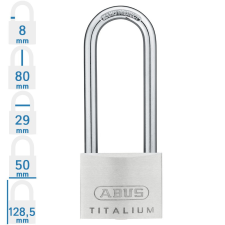 Abus 64TI/50HB80 KA6512 hosszúkengyelű egységkulcsos lakat lakat