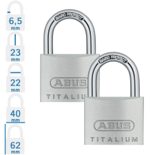 Abus 727TI/40 Twins lakat szett - 2 db egységkulcsos lakat lakat
