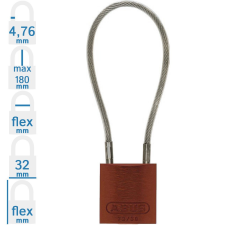 Abus 72/30CAB40 LOTO munkavédelmi kábeles kizáró lakat - Barna - 856143 lakat