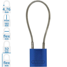 Abus 72/30CAB40 LOTO munkavédelmi kábeles kizáró lakat - Kék - 856105 lakat