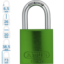 Abus 72/40 LOTO munkavédelmi kizáró lakat - Zöld - 451188 lakat