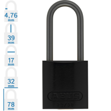 Abus 72AS/30HB38 LOTO munkavédelmi kizáró lakat - Fekete - 874512 lakat