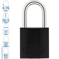 Abus 72IB/30 LOTO munkavédelmi kizáró lakat - Fekete - 874673 lakat