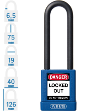 Abus 74/40HB75 KA - Egységkulcsos lakat (Több lakat azonos kulccsal) - Kék - 589911 lakat