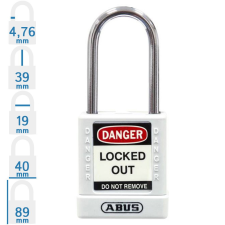 Abus 74BS/40 LOTO munkavédelmi kizáró lakat - Fehér - 775741 lakat