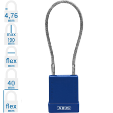 Abus 76/40 CAB40 LOTO munkavédelmi kizáró kábeles lakat - Kék - 848803 lakat