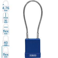 Abus 76/40CAB20 KA - Egységkulcsos lakat (Több lakat azonos kulccsal) - Kék lakat