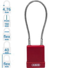 Abus 76/40CAB40 KA - Egységkulcsos lakat (Több lakat azonos kulccsal) - Piros lakat