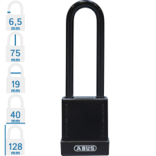 Abus 76/40HB75 KA - Egységkulcsos lakat (Több lakat azonos kulccsal) - Fekete lakat