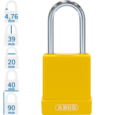 Abus 76BS/40 KA - Egységkulcsos lakat (Több lakat azonos kulccsal) - Sárga lakat