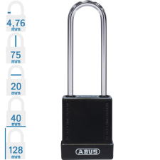 Abus 76BS/40HB75 LOTO munkavédelmi kizáró lakat - Fekete - 848452 lakat