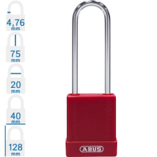 Abus 76IB/40HB75 KA - Egységkulcsos lakat (Több lakat azonos kulccsal) - Piros lakat