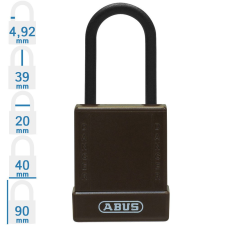 Abus 76PS/40 KA - Egységkulcsos lakat (Több lakat azonos kulccsal) - Barna lakat