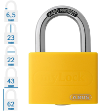 Abus T65AL/40 lakat - Sárga lakat