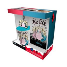 Abysse Corp. DC Comics "Harley Quinn Mad Love" 250 ml bögre + fém kulcstartó + füzet csomag (ABYPCK183) kulcstartó