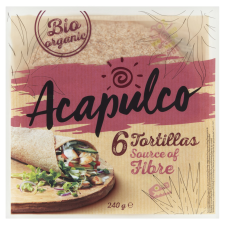 Acapulco bio lágy tortilla búzakorpával 240 g pékárú
