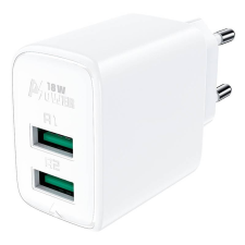 AceFast A33 hálózati töltő 2xUSB-A, QC18W fehér (A33 white) - Töltők mobiltelefon kellék