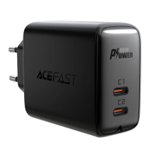AceFast A9 2x USB-C Hálózati töltő - Fekete (40W) mobiltelefon kellék