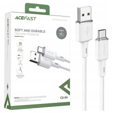 Acefast Usb - Usb C Típusú Kábel 1,2M 3A Telefontöltő Kábel, Fehér kábel és adapter