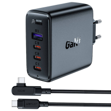 AceFast Wall charger Acefast A37 PD100W GAN, 4x USB, 100W (black) mobiltelefon kellék