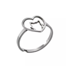  Acél cicás gyűrű gyűrű