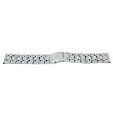  Acél karóra csat, békazáras, ezüst színű, 26 mm óraszíj