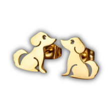  Acél kiskutyás fülbevaló fülbevaló