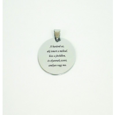  Acél ovális medál medál