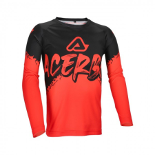 Acerbis MX JERSEY LINEAR KID - BLACK/RED motocross mez