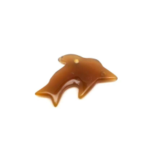 Achát átfúrt delfin 40x25mm medál