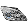 ACI HYUNDAI i30 07- přední světlo H7+H1 (el. ovládané + motorek) chrom. (Korejská verze) P