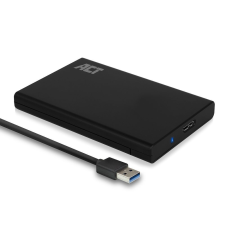 Act AC1215 USB3.2 2,5&quot; Hard Drive Enclosure Screwless Design Black asztali számítógép kellék