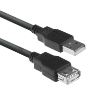 Act AC3043 USB-A apa - USB-A anya 2.0 Hosszabbító kábel - Fekete (3m) kábel és adapter