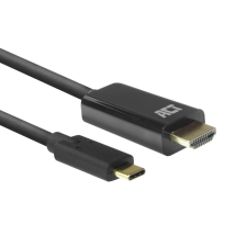 Act AC7315 USB-C apa - HDMI apa Adapterkábel - Fekete (2m) kábel és adapter