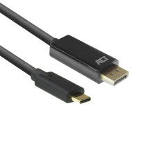 Act AC7325 USB-C to DisplayPort adapter cable 2m Black kábel és adapter