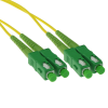 Act ACT LSZH Singlemode 9/125 OS2 fiber cable duplex with SC/APC connectors 2m Yellow