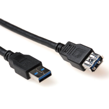Act ACT USB 3.0 A male to USB A female 1m Black kábel és adapter