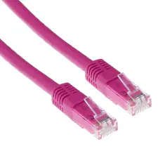 Act CAT5e U-UTP Patch Cable 1m Pink IB4801 kábel és adapter