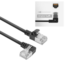 Act CAT6A U-FTP Patch Cable 1,5m Black DA1951 kábel és adapter