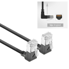 Act CAT6A U-FTP Patch Cable 1m Black DA6901 kábel és adapter