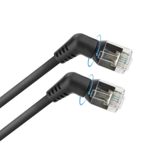 Act CAT6A U-FTP Patch Cable 2m Black DD1902 kábel és adapter
