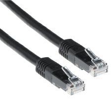 Act CAT6A U-UTP Patch Cable 0,5m Black kábel és adapter