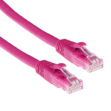 Act CAT6A U-UTP Patch Cable 1m Pink (IB2401) kábel és adapter